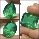 (เริ่มต้น1390 ) มรกต โคลนนิ่ง 2.9 กะรัต เจียรเหลี่ยมมรกต สวยเหมือนของแท้ แม้กระทั่งตำหนิจ้า