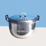 หม้ออลูมิเนียมสองหู ตราจระเข้ หูใหญ่ ขนาด 50 ซ.ม