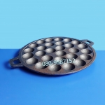 กระทะขนมครกเหล็กดำ ขนาด 28 หลุม ตราไก่