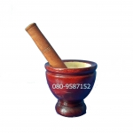 ครกไม้ พร้อมสาก ขนาด 5 นิ้ว