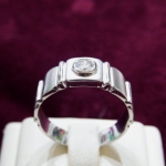 ((ขายแล้ว))PD132 แหวนเพชรแท้เม็ดเดี่ยว 0.16 กะรัต ดีไซน์เก๋ใส่ได้ทั้งชายหญิง