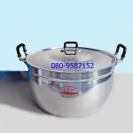 หม้ออลูมิเนียมสองหู ตราจระเข้ ขนาด 38 ซ.ม