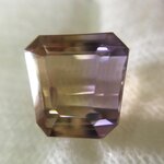 AMETRINE อเมทรินแท้ 6.9 กะรัต เจียรแฟนซี เนื้อใสไฟดีมาก พลอยดิบ สวยคัดให้แล้วจ้า