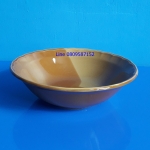 ชามน้ำตาล-ตื้น ขนาด 7 นิ้ว