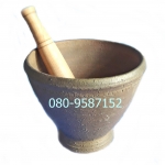 ครกหินทราย พร้อมสาก ขนาด 11 นิ้ว