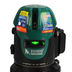 เลเซอร์ระดับแสงสีเขียว 5 เส้น 6 จุด รุ่น GR-5610 SUMO