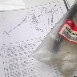 ท่อน้ำมันแม่ปั๊มเบรคแท้ฮอนด้า เทน่า Tena