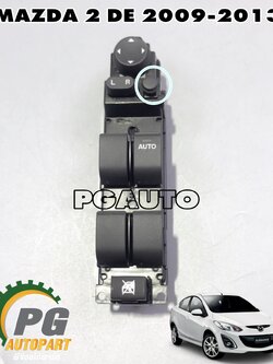 สวิทกระจกประตูหน้า RH MAZDA 2 ปี 2009-2013 (ไม่พับไฟฟ้า) (1ชิ้น) แท้ / รูปจริง