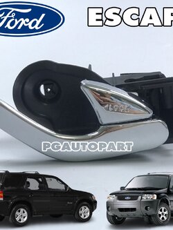 มือเปิดประตู-ด้านในชุบ ข้างหลัง-ขวา FORD ESCAPE 2.3 L (1ชิ้น) แท้ศูนย์ / รูปจริง
