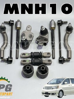 ชุดช่วงล่างหน้า TOYOTA ALPHARD 2003-2007 3.0 V6 MNH10 (รูปจริง) (1 ชุด = 12 ชิ้น)