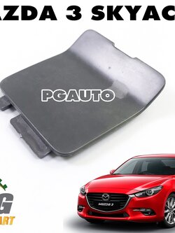 ฝาปิดตะขอลากรถกันชนหลัง RH MAZDA 3 SKYACTIV ปี 2014-2018 (5ประตู) (1ชิ้น) แท้ / รูปจริง