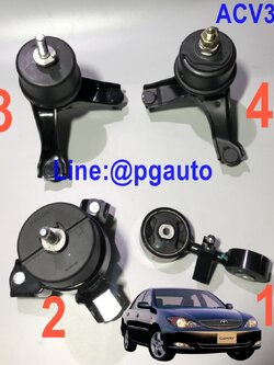 เซตประหยัด!!! ยางแท่นเครื่อง-แท่นเกียร์ โตโยต้าคัมรี่ TOYOTA CAMRY ACV 30 ปี 2002-2006 เครื่อง 2.4 L เกียร์ออโต้ (AT) (1ชุด = 4 ตัว) / ENGINE MOUNT / แท่นเครื่องคัมรี่,อะไหล่คัมรี่ราคาถูก, แท่นเครื่องโตโยต้า