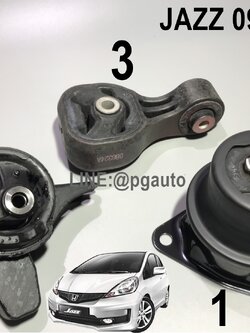 เซตสุดคุ้ม!!! ยางแท่นเครื่อง-แท่นเกียร์ ฮอนด้าแจ๊ส HONDA JAZZ GE ปี 2009-2012 เกียร์ออโต้ (AT) (1ชุด = 3 ตัว) / ENGINE MOUNT