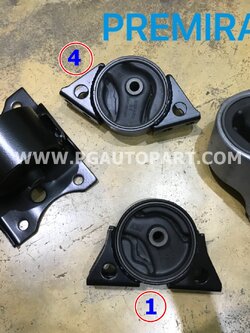 พรีออเดอร์** เซตสุดคุ้ม!!! ยางแท่นเครื่อง-แท่นเกียร์ นิสสันพีมีร่า PREMIRA P11 AT (1ชุด = 4 ตัว) / ENGINE MOUNT