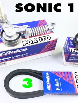 ชุดลูกรอกสายพานหน้าเครื่อง CHEVROLET SONIC 1.4 L (1ชุด = 3 ชิ้น) / รูปจริง