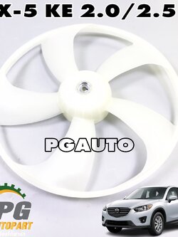 ใบพัดลมหม้อน้ำ(5ใบพัด) LH MAZDA CX-5 2.0/2.5 L(เบนซิน) ปี 2012-2016 (1ชิ้น) แท้ / รูปจริง