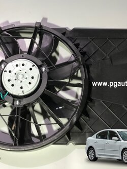 มอเตอร์พัดลมหม้อน้ำ+โครงบังพัดลมหม้อน้ำ มาสด้า 3 MAZDA 3 BK ปี 2004-2010 เครื่อง 2.0 L (1ชิ้น)