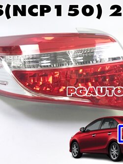 เสื้อไฟท้าย LH TOYOTA VIOS NCP150 ปี 2014-2016(1ชิ้น) แท้ / รูปจริง