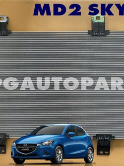 รังผึ้งแอร์หน้าหม้อน้ำ มาสด้า 2 สกายแอคทีฟ 1.5 ดีเซล MAZDA 2 SKYACTIV ปี 2014-2018 เครื่อง 1.5 L ดีเซล (1ชิ้น) / รูปจริง
