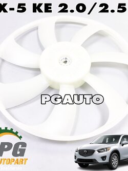 ใบพัดลมหม้อน้ำ(7ใบพัด) RH MAZDA CX-5 2.0/2.5 L(เบนซิน) ปี 2012-2016 (1ชิ้น) แท้ / รูปจริง