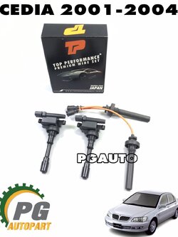 ชุดคอยล์หัวเทียน+สายหัวเทียน MITSUBISHI CEDIA CS3 ปี 2001-2004 (1ชุด = 4 ชิ้น) TOP / รูปจริง