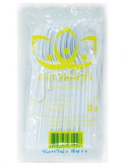 ช้อนรีน่า สีขาว ตราดอกบัว บรรจุ 50 คัน