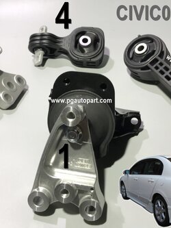 เซตประหยัด!!! ยางแท่นเครื่อง-แท่นเกียร์ ฮอนด้าซีวิคเอฟดี โฉมนางฟ้า HONDA CIVIC FD ปี 2006-2010 เครื่อง 1.8 L เกียร์ออโต้ AT (1ชุด = 4 ตัว) / ENGINE MOUNT