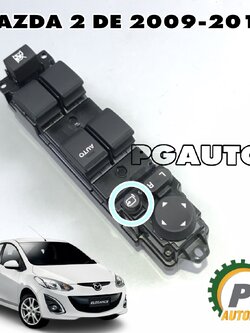 สวิทกระจกประตูหน้า RH MAZDA 2 ปี 2009-2013 (รุ่นมีปุ่มกดพับกระจก/พับไฟฟ้า) (1ชิ้น) แท้ / รูปจริง