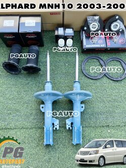 ชุดโช๊คหน้า LH/RH TOYOTA ALPHARD MNH10 ปี 2003-2007(1 ชุด = 10 ชิ้น) KYB / (รูปจริง)