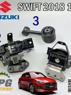 เซตสุดคุ้ม!!! ยางแท่นเครื่อง-แท่นเกียร์ SUZUKI SWIFT ปี 2018-2022 A20412 1.25 L (AT) แท้ศูนย์ (1ชุด = 3ตัว) / ENGINE MOUNT