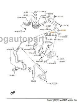 ท่อยางเพาเวอร์ MAZDA FIGHTER,BT50 ,FORD,RANGER ปี 2006-2010 T5 / DKR