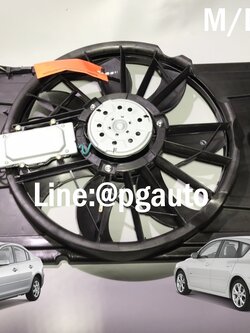 มอเตอร์พัดลมหม้อน้ำ+โครงบังพัดลมหม้อน้ำ มาสด้า 3 MAZDA 3 BK ปี 2004-2010 เครื่อง 1.6 L (1ชิ้น) รูปจริง