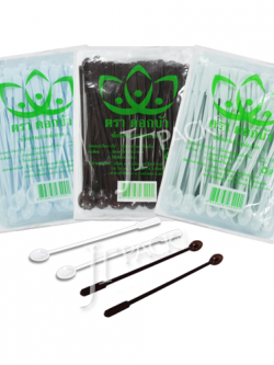 ช้อนคนกาแฟ ตราดอกบัว สีขาว บรรจุ 100 คัน