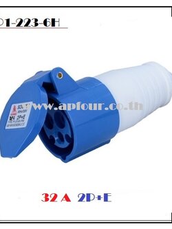 ปลั๊กไฟ เพาเวอร์ 32A 2สาย 3ขา แบบตัวเมีย รุ่น P1-223-6h