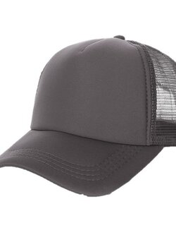 หมวกตาข่ายสีเทาควันบุหรี่