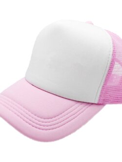 หมวกตาข่ายสีชมพูอ่อน