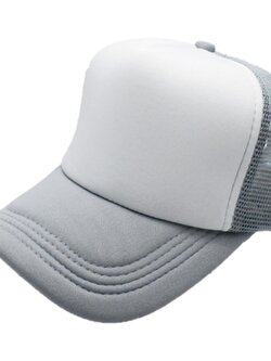 หมวกตาข่ายสีเทาขาว