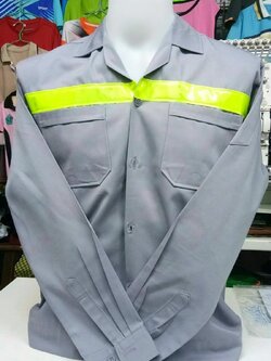 เสื้อช็อปแขนยาวแถบสะท้อน