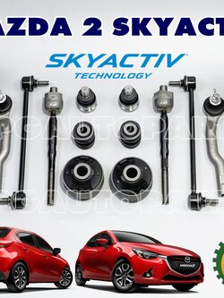 เซตประหยัด!!!ชุดเปลี่ยนช่วงล่างหน้า มาสด้า 2 สกายแอคทีฟ / MAZDA 2 SKYACTIV 1.3-1.5 ปี 2014-2018 (1 ชุด = 14 ชิ้น) (รูปจริง)