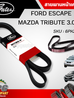 สายพานหน้าเครื่อง FORD ESCAPE,MAZDA TRIBUTE 3.0 V6 (1ชิ้น) (รูปจริง) /GATES