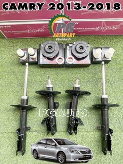 ชุดโช๊คหน้า+โช๊คหลัง พร้อมอุปกรณ์โช๊ค TOYOTA CAMRY ปี 2013-2018(1 ชุด = 12 ชิ้น) / รูปจริง