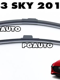 ใบปัดน้ำฝน LH-RH MAZDA 3 SKYACTIV ปี 2019-2021 (1 คู่) แท้ / รูปจริง