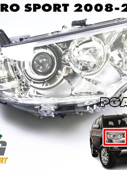 โคมไฟหน้า(ไม่รวมขั้วและหลอด) RH MITSUBISHI PAJERO SPORT ปี 2008-2014 (1ชิ้น) DEPO / รูปจริง