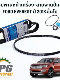 สายพานหน้าเครื่อง +สายพานปั๊มน้ำ FORD EVEREST 2.0 L ปี 2018 ขึ้นไป (1 ชุด=2เส้น ) / แท้