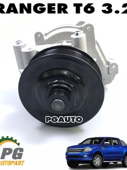 ปั๊มน้ำพร้อมมูเล่ย FORD RANGER T6 3.2 L ปี 2012 ขึ้นไป (1ชิ้น) GATES / รูปจริง
