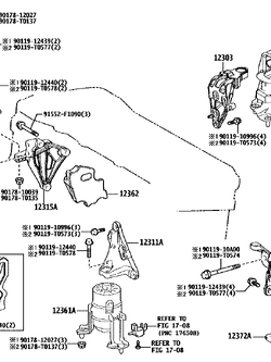 ชุดเปลี่ยนยางแท่นเครื่อง TOYOTA CAMRY 2018-2022 2.5L A25AFKB AXVA70R,AXVA80 ของแท้
