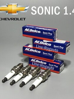 หัวเทียน เชฟโรเลตโซนิค CHEVROLET SONIC เครื่อง 1.4 L (4ตัว) OEM แท้ / รูปจริง