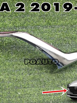 คิ้วโครเมี่ยมหน้ากระจัง RH MAZDA 2 SKYACTIV ปี 2019-2021 (1ชิ้น) แท้ / รูปจริง