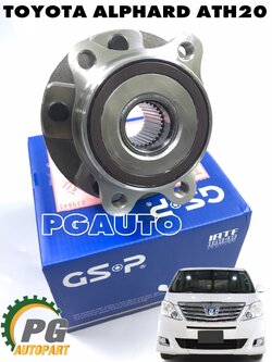 ดุมล้อ+ลูกปืนล้อหน้า TOYOTA ALPHARD(ATH20) ปี 2008-2013 2.4 (HYBRID) (1ชิ้น) GSP / รูปจริง