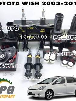 ชุดโช๊คหน้า-หลัง LH-RH TOYOTA WISH ANE111 ปี 2003-2010 (1 ชุด = 14 ชิ้น) เทียบ / รูปจริง